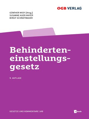 cover image of Behinderteneinstellungsgesetz